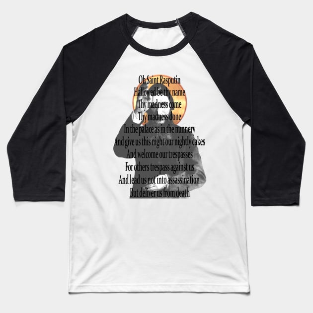 Rasputin's Prayer Baseball T-Shirt by asimplefool